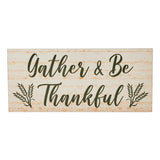 Gather & Be Thankful Wheat Stalks Sign-Lange General Store