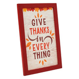 Give Thanks In Everything Fall Leaves Wall Sign-Lange General Store