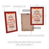 Give Thanks In Everything Fall Leaves Wall Sign-Lange General Store