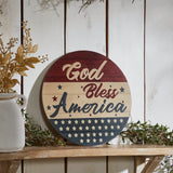 God Bless America Round Wall Hanging-Lange General Store