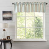 Grain Sack Aqua Valance-Lange General Store