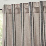 Grain Sack Charcoal Long Panel Curtains-Lange General Store