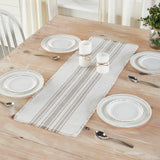 Grain Sack Stripe Grey Table Runners - Lange General Store