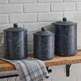 Granite Enamelware Canister Set - Grey-Lange General Store