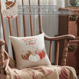 Grateful Thankful Blessed Pumpkins Pillow-Lange General Store