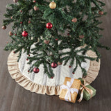 Graycie Grain Sack Stripe Tree Skirt-Lange General Store