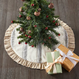 Graycie Grain Sack Stripe Tree Skirt-Lange General Store