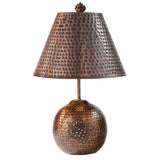 Hammered Copper Pine Lamp-Lange General Store