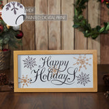 Happy Holidays Snowflakes Framed Sign-Lange General Store