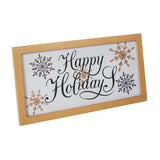 Happy Holidays Snowflakes Framed Sign-Lange General Store