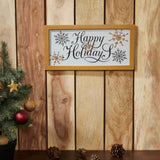 Happy Holidays Snowflakes Framed Sign-Lange General Store