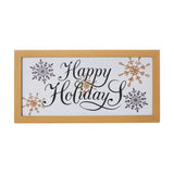 Happy Holidays Snowflakes Framed Sign-Lange General Store