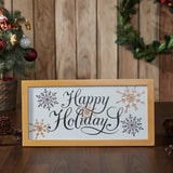 Happy Holidays Snowflakes Framed Sign-Lange General Store