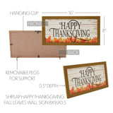 Happy Thanksgiving Fall Leaves Wall Sign-Lange General Store