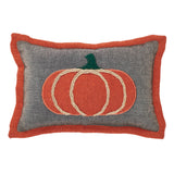 Harvest Blessings Applique Pumpkin Pillow-Lange General Store