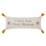 Harvest Blessings Count Your Many Blessings Woven Pillow-Lange General Store