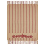 Harvest Blessings Pumpkin Patch Ticking Stripe Woven Throw-Lange General Store