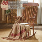 Harvest Blessings Pumpkin Patch Ticking Stripe Woven Throw-Lange General Store