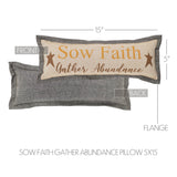 Harvest Blessings Sow Faith Gather Abundance Pillow-Lange General Store