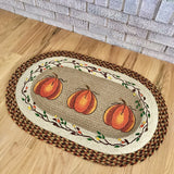 Harvest Pumpkin Braided Rug-Lange General Store