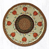 Harvest Pumpkin Round Braided Rug-Lange General Store