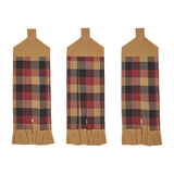 Heirloom Farm Primitive Check Button Loop Tea Towel Set of 3-Lange General Store