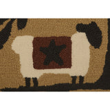 Heritage Farms Sheep Hooked Pillow-Lange General Store