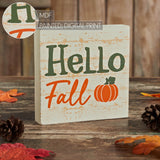 Hello Fall Pumpkin Sign-Lange General Store