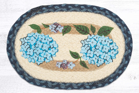 Hydrangea Bloom Braided Placemat-Lange General Store