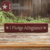 I Pledge Allegiance Red Wooden Sign-Lange General Store