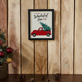 It's The Most Wonderful Time Truck Framed Wall Hanging Sign-Lange General Store