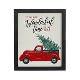 It's The Most Wonderful Time Truck Framed Wall Hanging Sign-Lange General Store