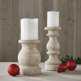 Jenny White Washed Candle Holders-Lange General Store