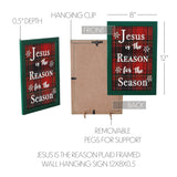 Jesus Is The Reason Plaid Framed Wall Hanging Sign-Lange General Store