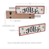 Jolly Snowflake Block Sign-Lange General Store