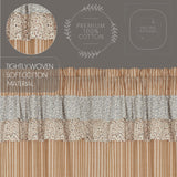 Kaila Ticking Gold Ruffled Swag Curtains-Lange General Store