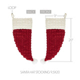 Kringle Chenille Santa Hat Stocking-Lange General Store