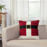 Chenille Christmas Santa Suit Pillow 18"-Lange General Store