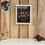 Let It Snow Plaid Wall Hanging Sign-Lange General Store