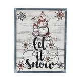 Let It Snow Snowman Framed Sign-Lange General Store