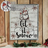 Let It Snow Snowman Framed Sign-Lange General Store