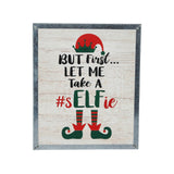 Let Me Take A Selfie Elf Framed Wall Hanging Sign-Lange General Store