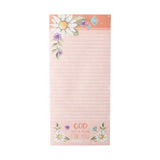 Listpad w/Pen: Pink Floral-Lange General Store