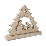 Manger Nativity Scene Wooden Figurine-Lange General Store