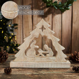 Manger Nativity Scene Wooden Figurine-Lange General Store