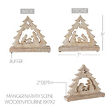 Manger Nativity Scene Wooden Figurine-Lange General Store