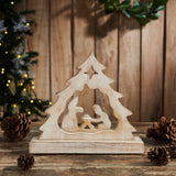 Manger Nativity Scene Wooden Figurine-Lange General Store