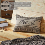 Medallion Black Tan Jacquard Blessed Pillow-Lange General Store