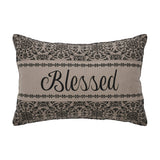 Medallion Black Tan Jacquard Blessed Pillow-Lange General Store