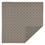 Medallion Black Tan Jacquard Coverlet-Lange General Store